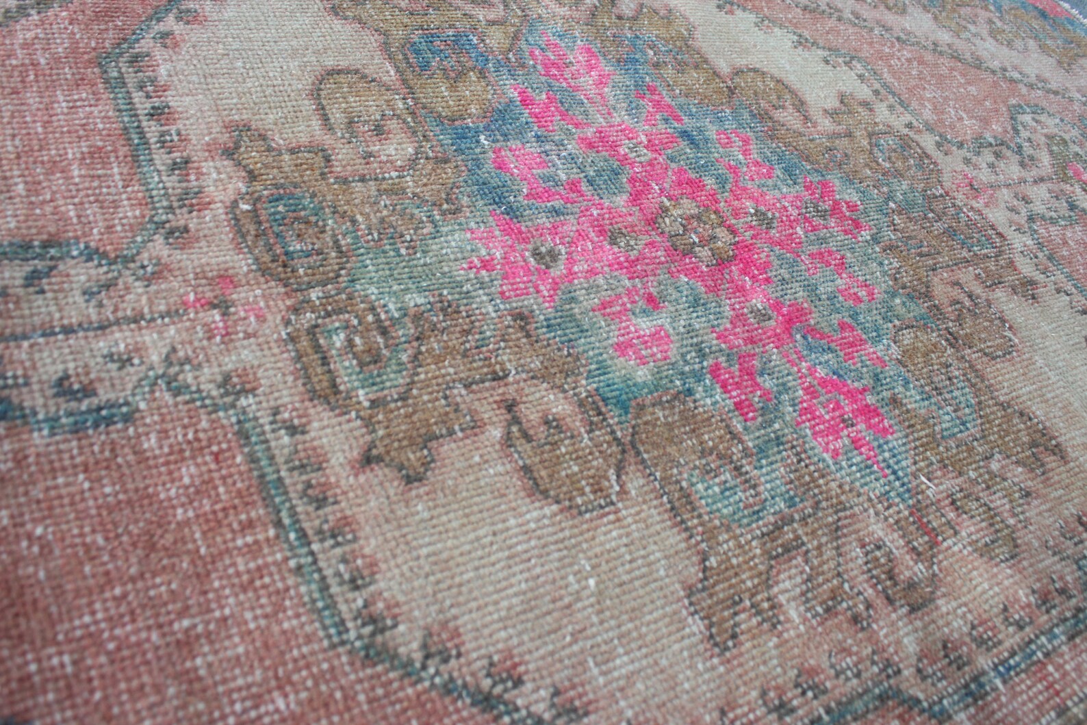 Vintage Turkish Runner Rug 3.3 x 6.7 ft