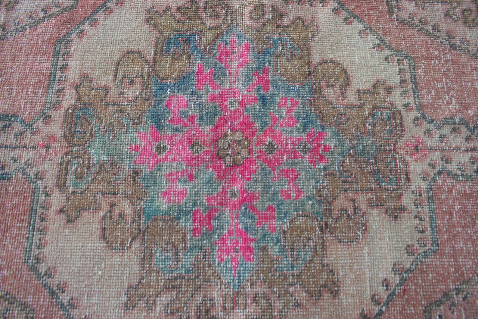 Vintage Turkish Runner Rug 3.3 x 6.7 ft