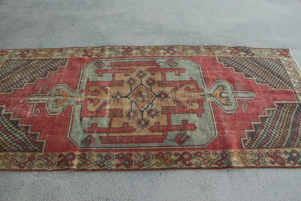 Vintage Turkish Runner Rug 3.8 x 8.5 ft