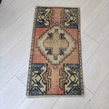 Vintage Turkish Mini Rug 1.5 x 2.9 ft