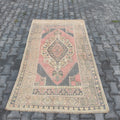 Vintage Turkish Accent Area rug 4 x 7 ft