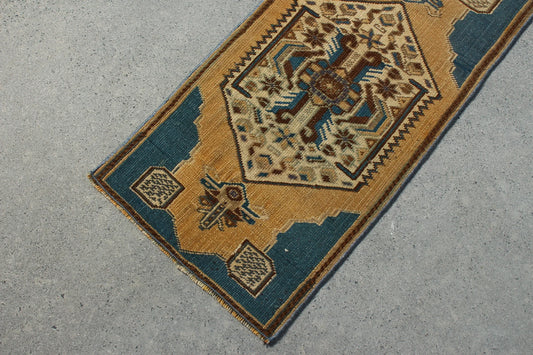 Vintage Turkish Mini Rug 1.3 x 2.8 ft