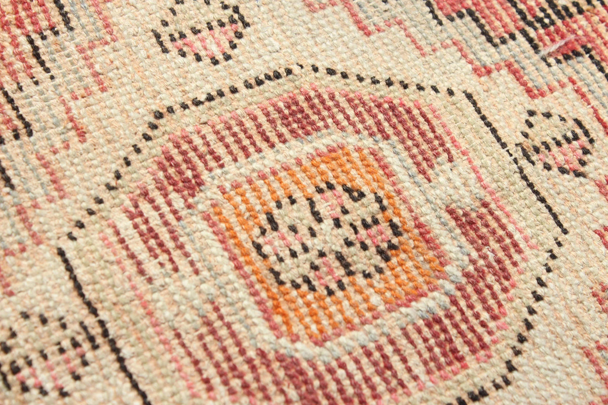 Vintage Turkish Mini Rug 1.4 x 2.7 ft