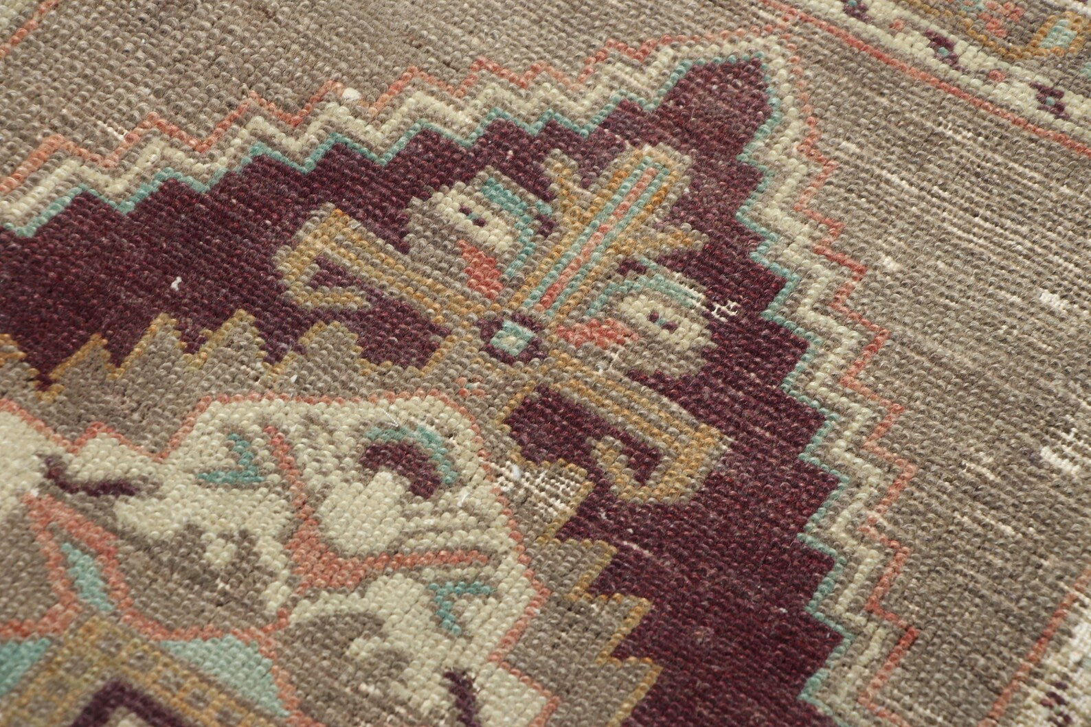 Vintage Turkish Mini Rug 1.7 x 2.8 ft