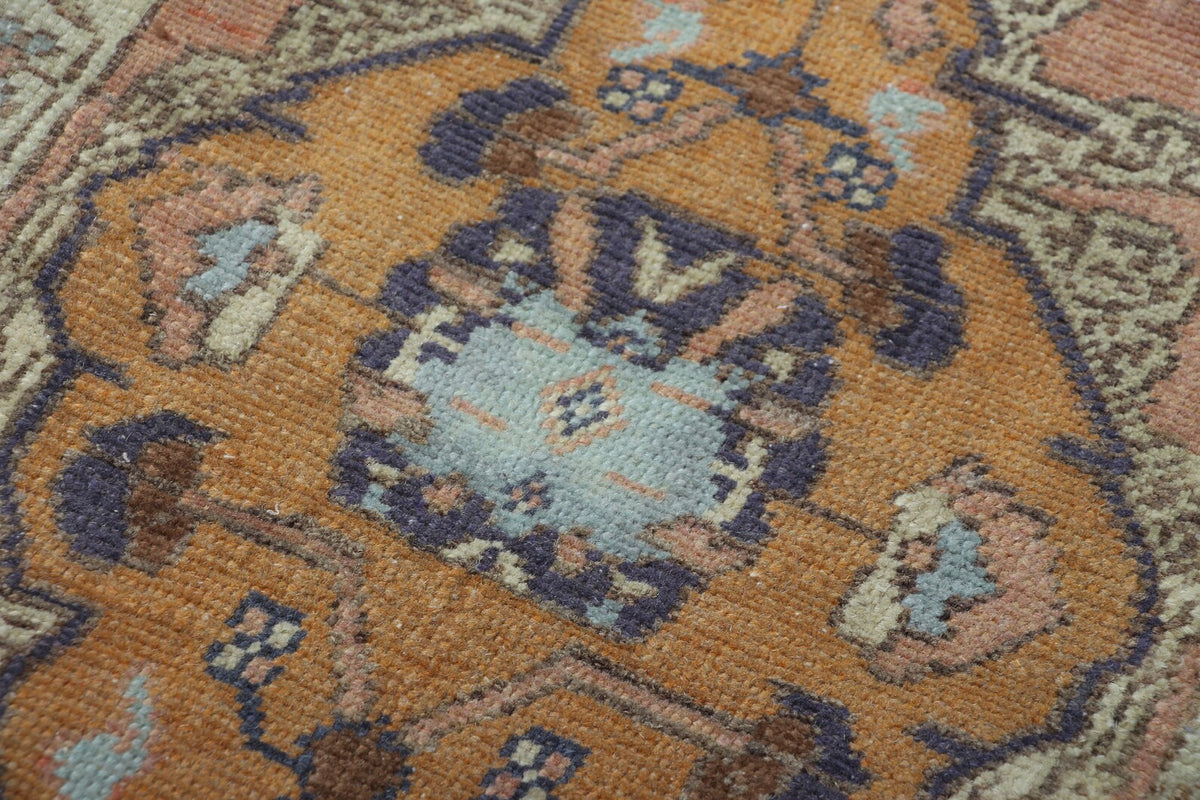 Vintage Turkish Mini Rug 1.5 x 3.6 ft