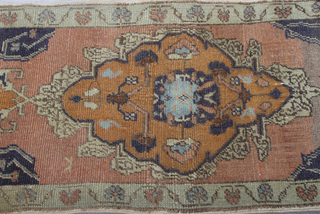 Vintage Turkish Mini Rug 1.5 x 3.6 ft