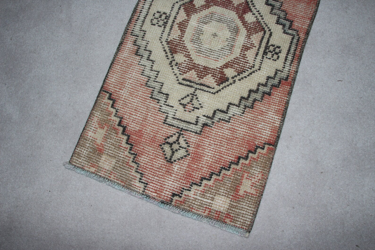 Vintage Turkish Mini Rug 1.3 x 2.5 ft
