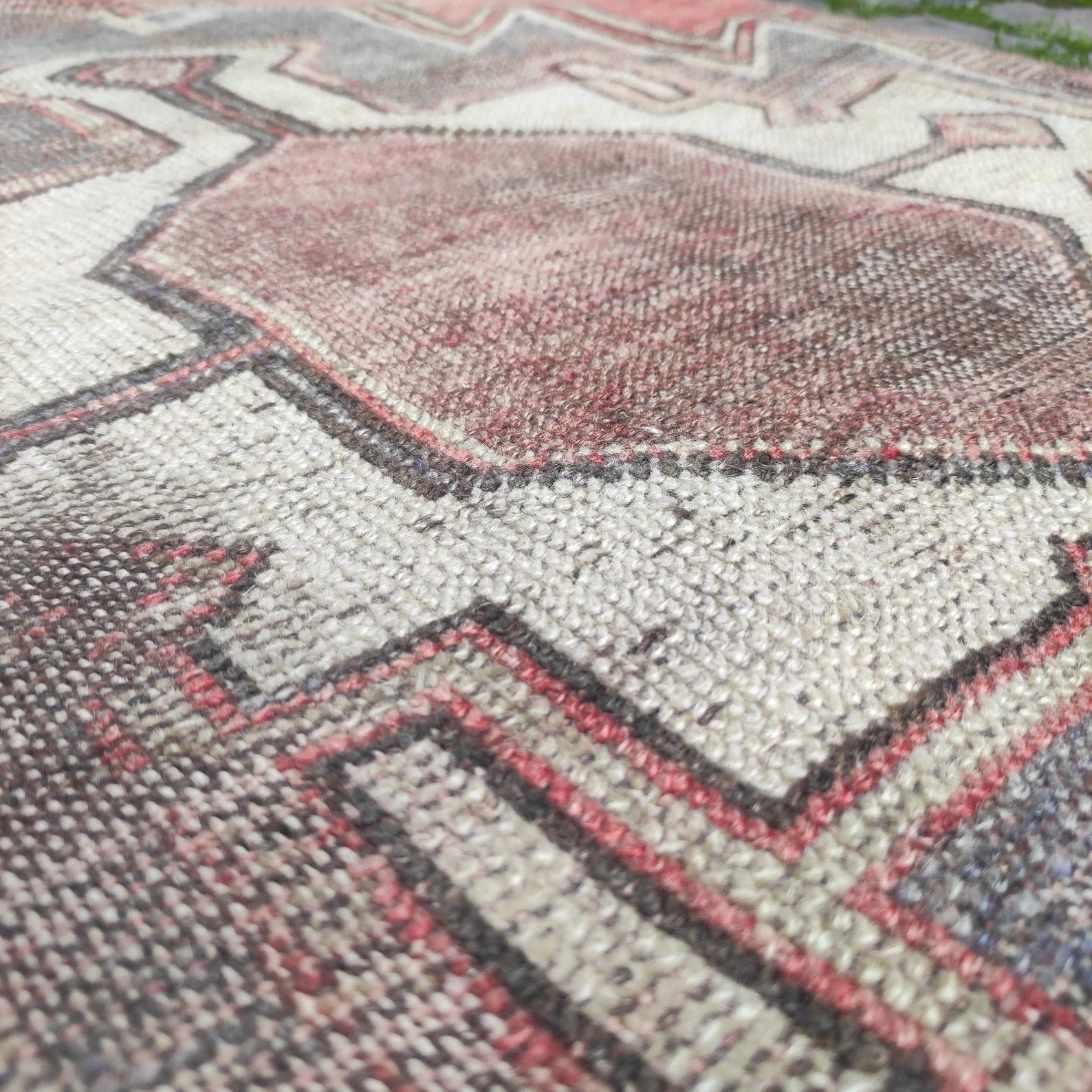 Vintage Turkish Runner Rug 2.4 x 5.9 ft