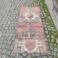 Vintage Turkish Runner Rug 2.4 x 5.9 ft