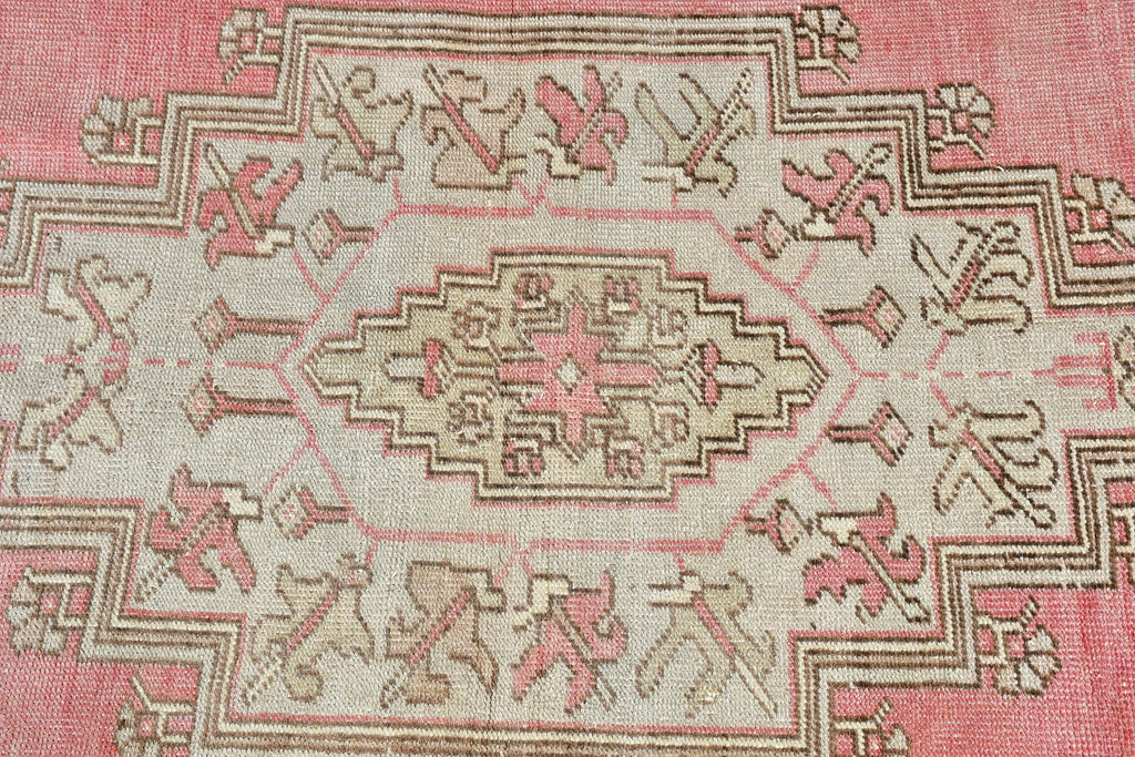 Vintage Turkish Accent Area rug 3.8 x 8 ft