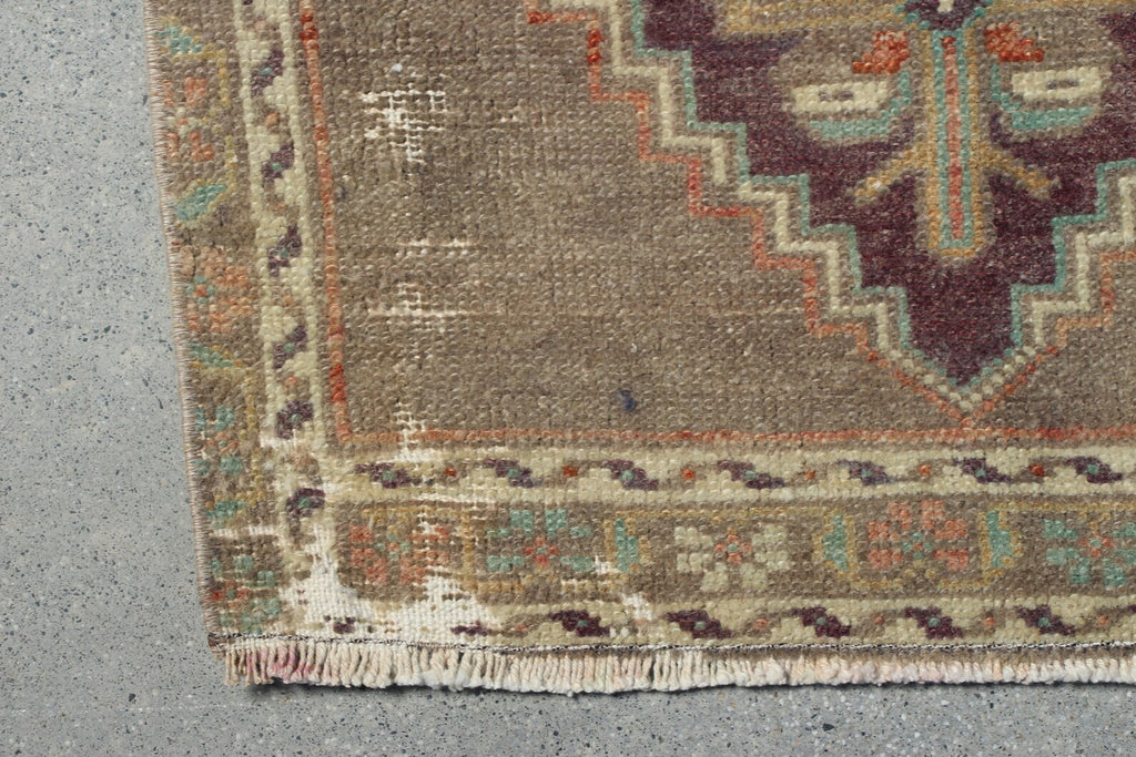 Vintage Turkish Mini Rug 1.7 x 2.8 ft