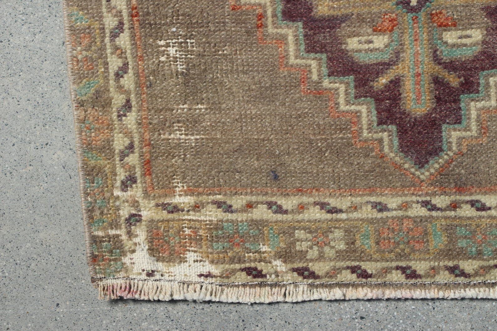Vintage Turkish Mini Rug 1.7 x 2.8 ft