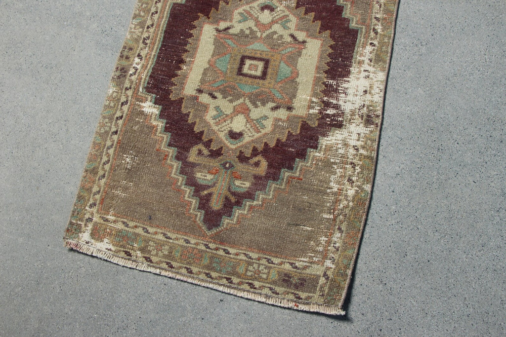Vintage Turkish Mini Rug 1.7 x 2.8 ft