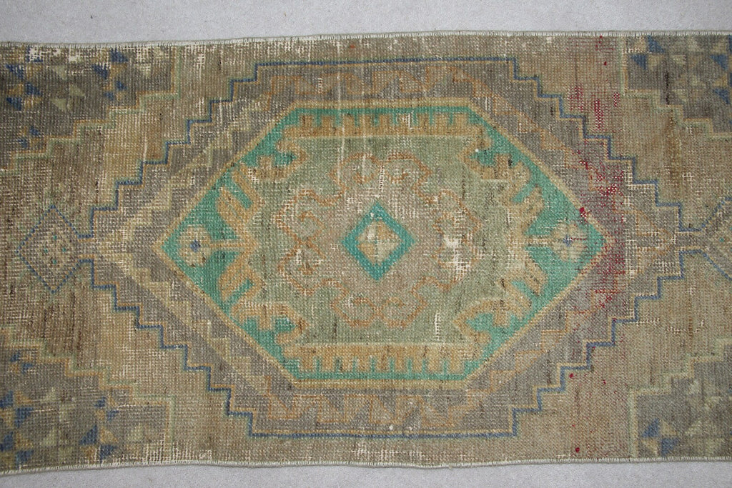 Vintage Turkish Mini Rug 1.5 x 3.2 ft