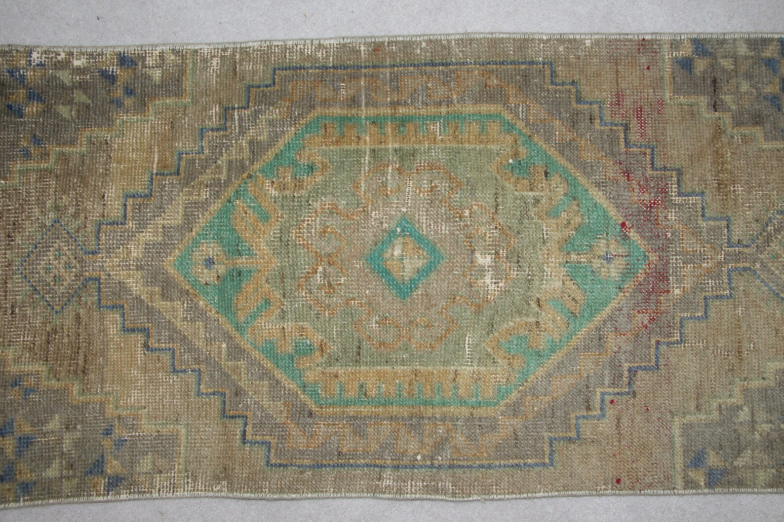 Vintage Turkish Mini Rug 1.5 x 3.2 ft