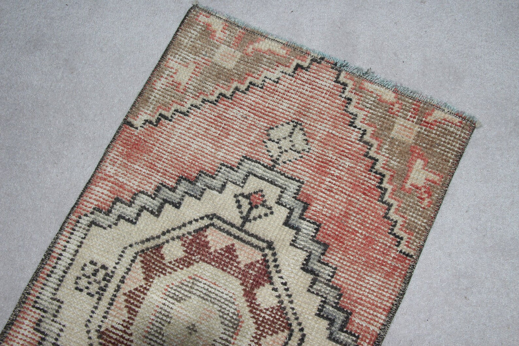 Vintage Turkish Mini Rug 1.3 x 2.5 ft