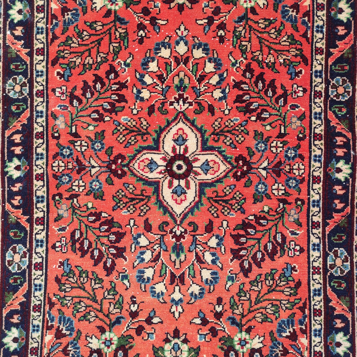 Vintage Persian Runner Rug 2.6 x 10.2 ft