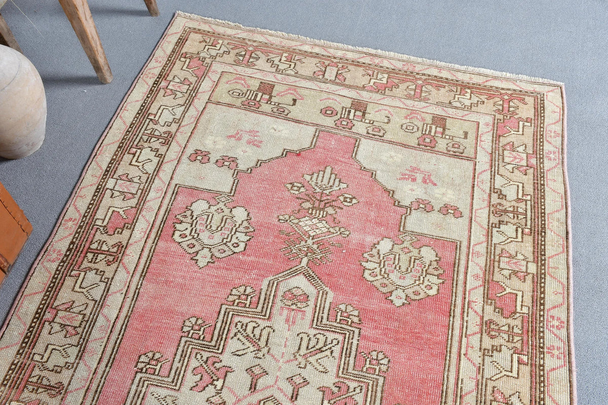 Vintage Turkish Accent Area rug 3.8 x 8 ft