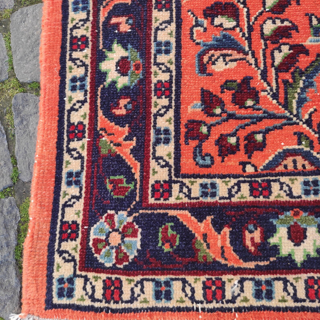Vintage Persian Runner Rug 2.6 x 10.2 ft