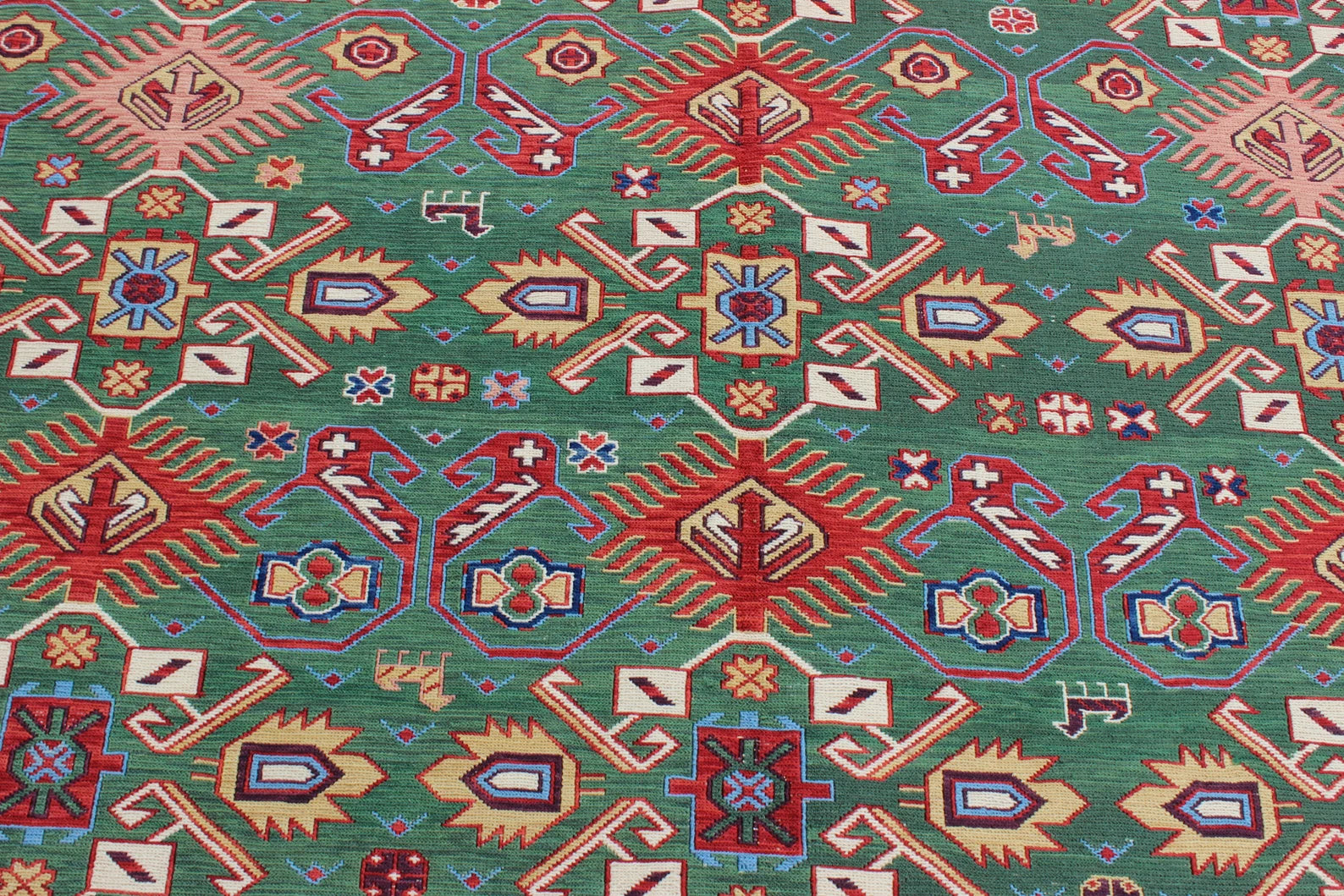 XL Vintage Soumak Accent Area Rug 6.6 x 9.3 ft