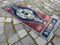 Vintage Turkish Mini Rug 1.2 x 3 ft