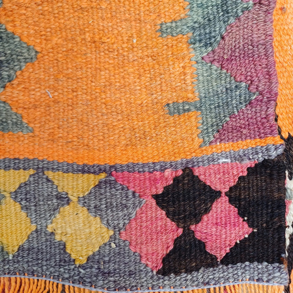 Vintage Turkish Runner Rug 2.7 x 9.5 ft