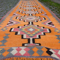 Vintage Turkish Runner Rug 2.7 x 9.5 ft
