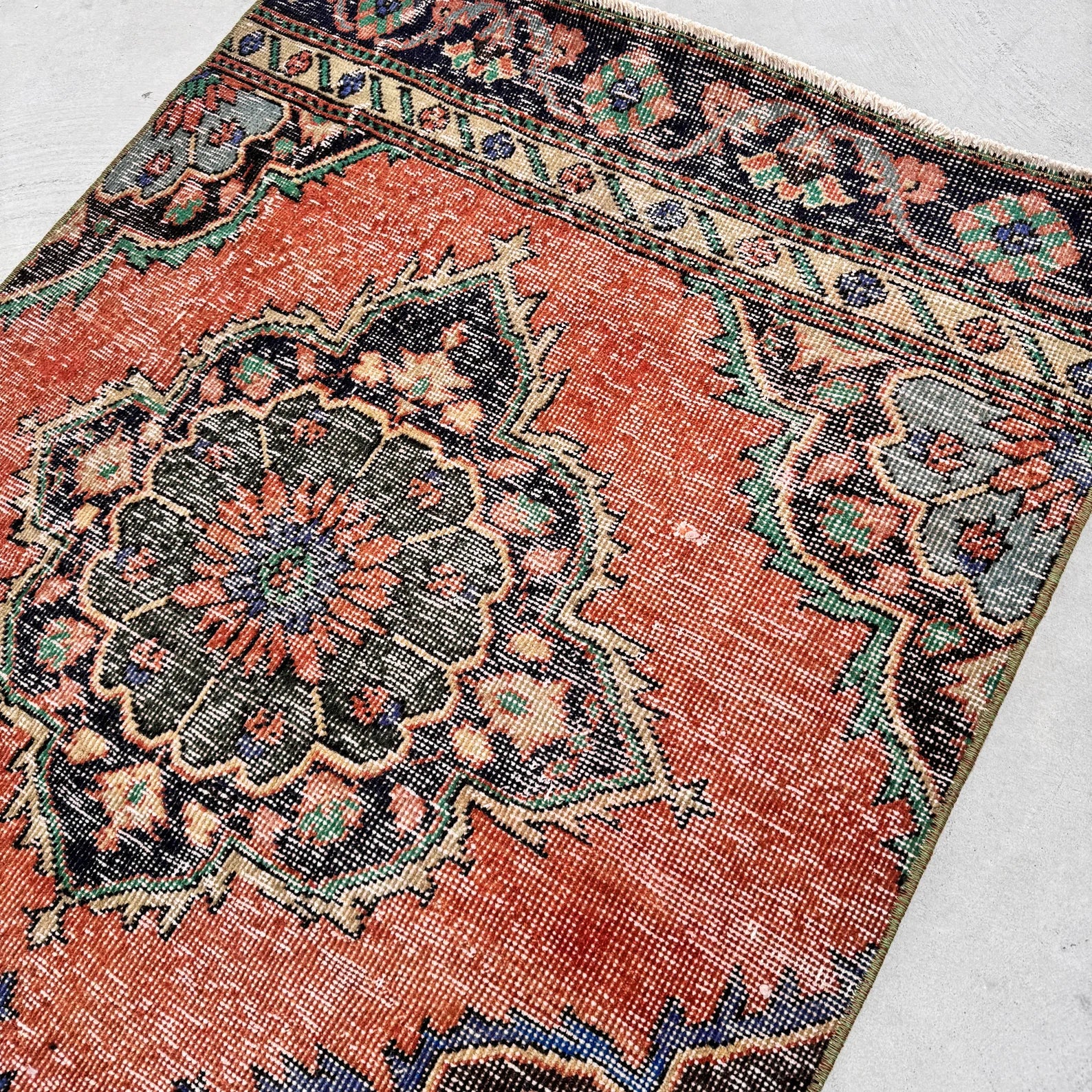 Vintage Turkish Runner Rug 2.9 x 10.8 ft