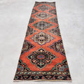 Vintage Turkish Runner Rug 2.9 x 10.8 ft
