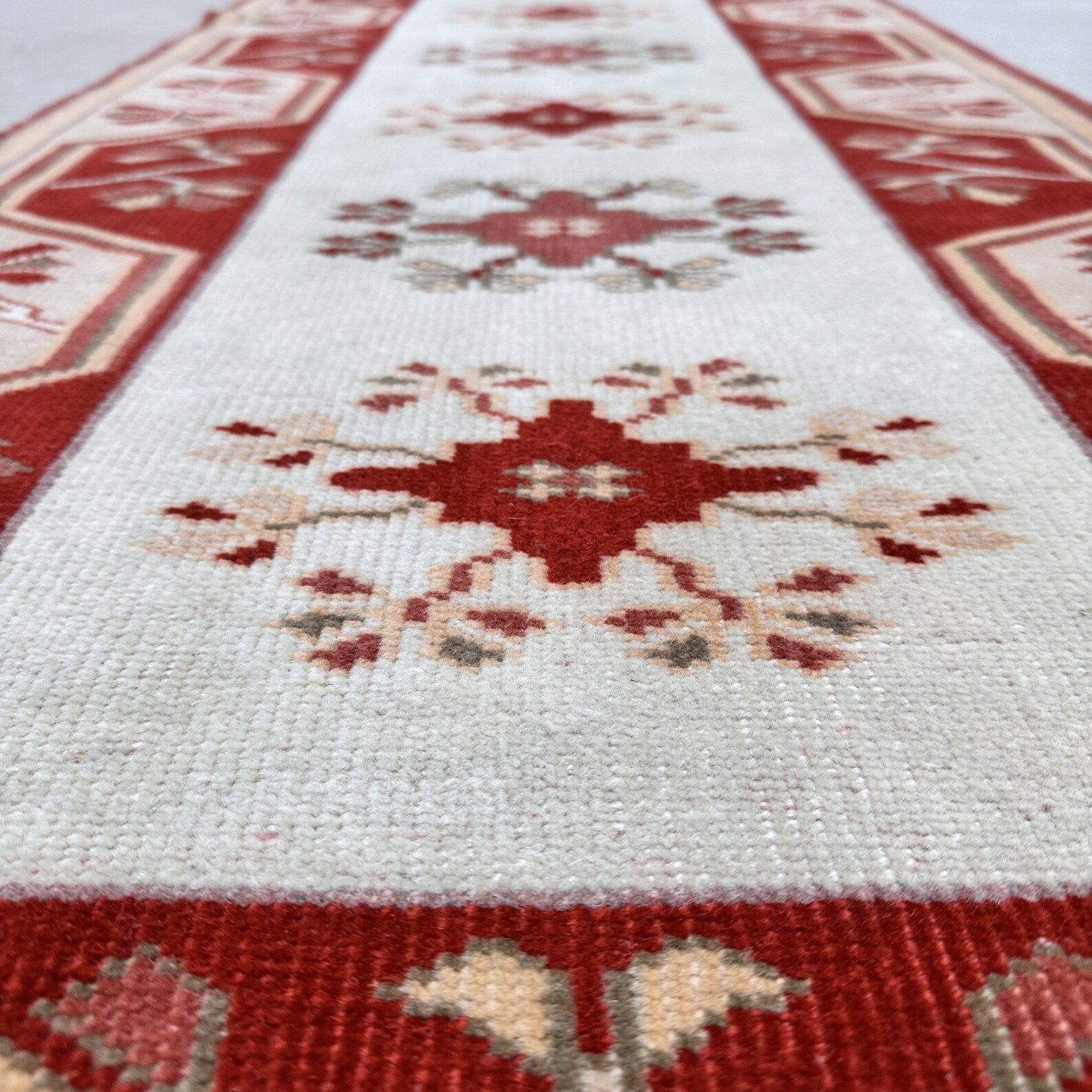 Vintage Turkish Runner Rug 2.3 x 7.9 ft