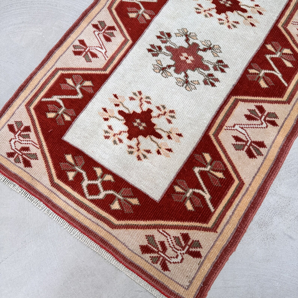 Vintage Turkish Runner Rug 2.3 x 7.9 ft