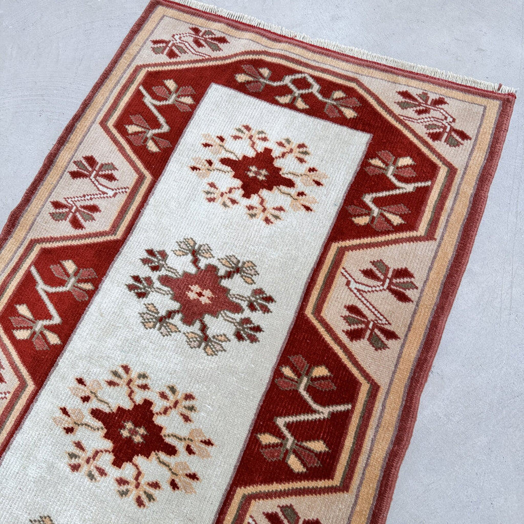 Vintage Turkish Runner Rug 2.3 x 7.9 ft