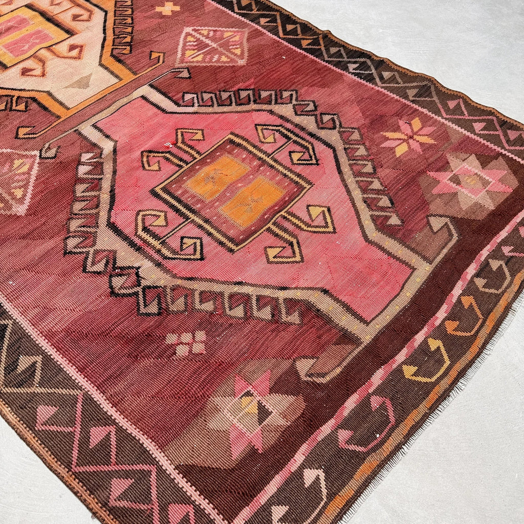 XL Vintage Turkish Accent Area Rug 5 x 12.5 ft
