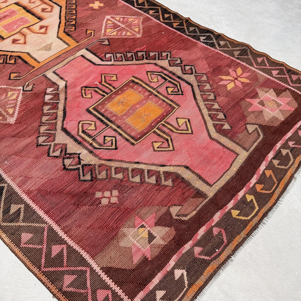 XL Vintage Turkish Accent Area Rug 5 x 12.5 ft