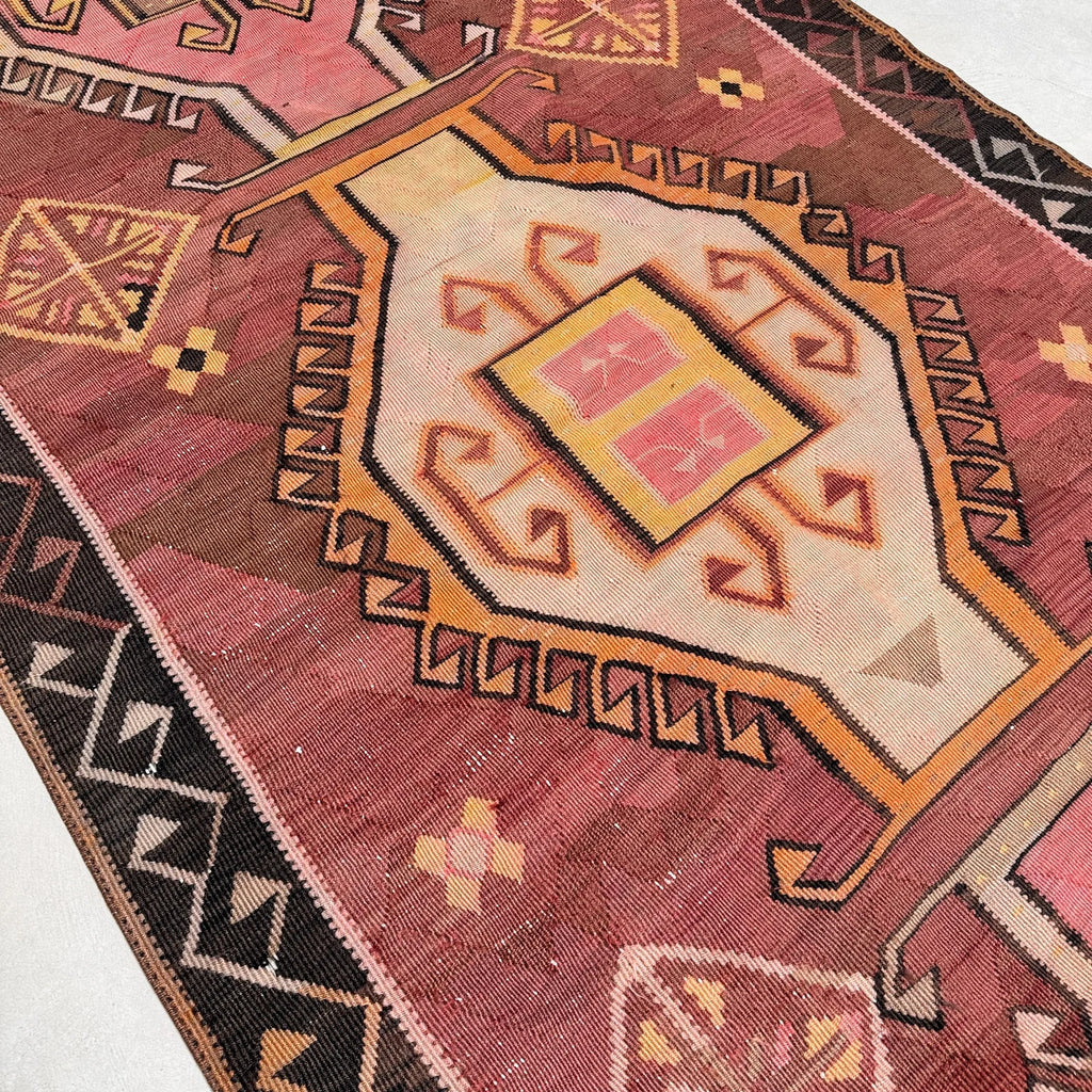 XL Vintage Turkish Accent Area Rug 5 x 12.5 ft
