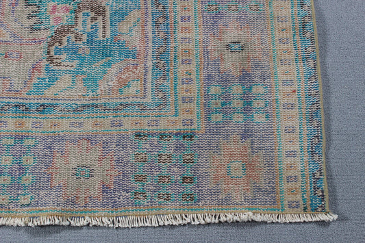 XL Vintage Turkish Accent Area Rug 6.4 x 9.2 ft