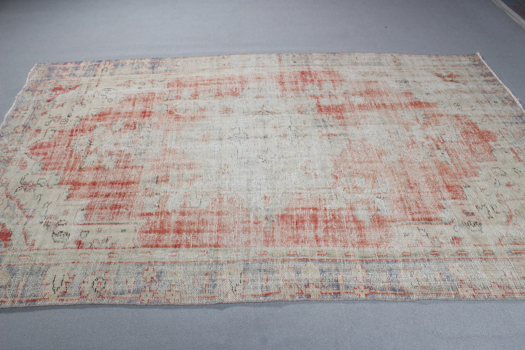 XL Vintage Turkish Accent Area Rug 5.5 x 8.8 ft