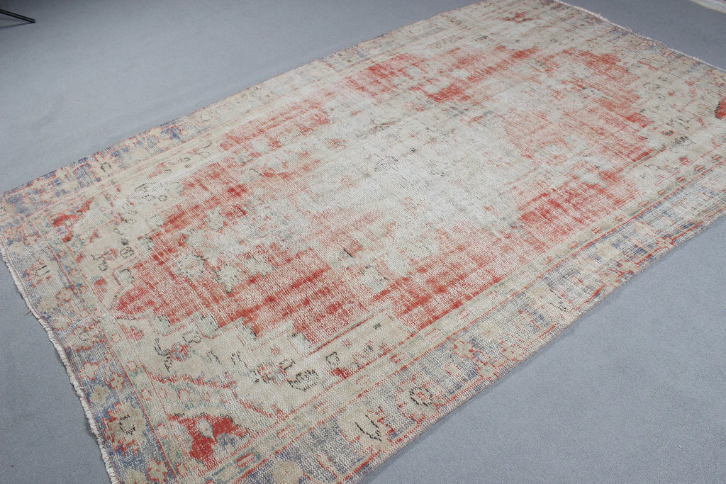 XL Vintage Turkish Accent Area Rug 5.5 x 8.8 ft