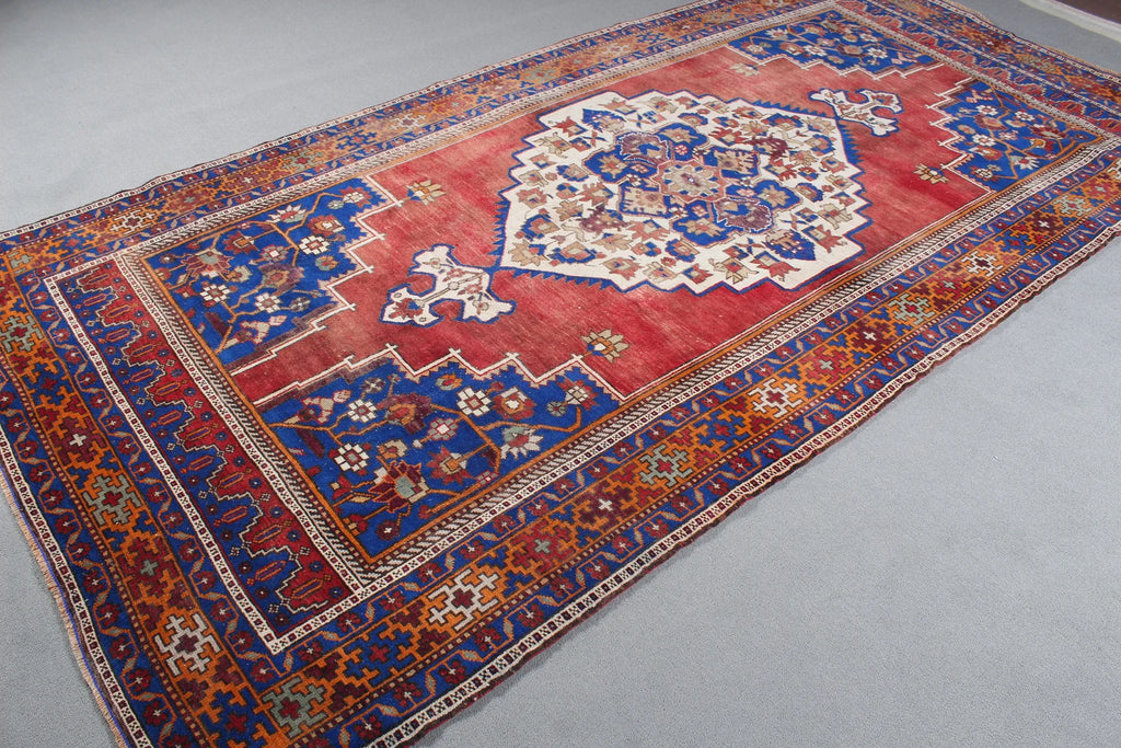 XL Vintage Turkish Accent Area Rug 5.3 x 11 ft
