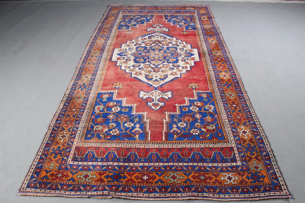 XL Vintage Turkish Accent Area Rug 5.3 x 11 ft