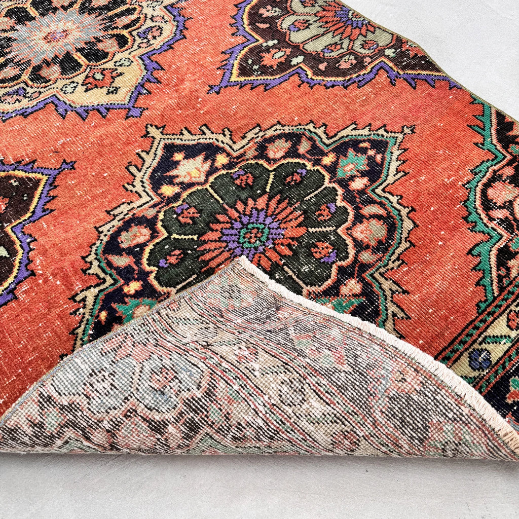 Vintage Turkish Runner Rug 2.9 x 10.8 ft