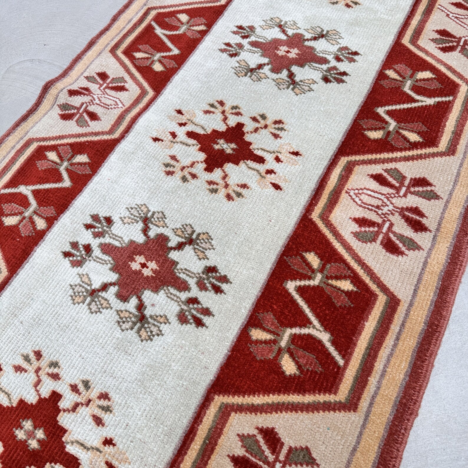 Vintage Turkish Runner Rug 2.3 x 7.9 ft