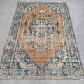 XL Vintage Turkish Accent Area Rug 6.2 x 9.1 ft
