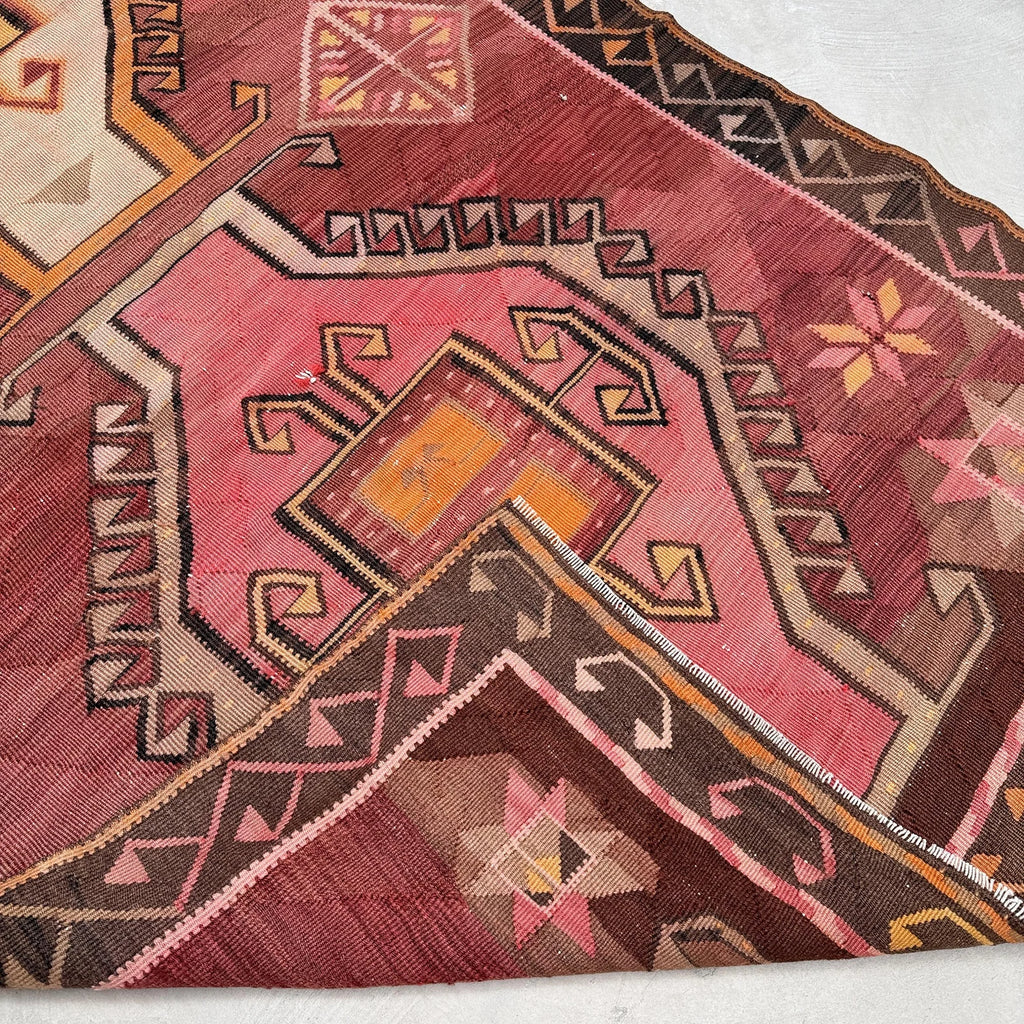 XL Vintage Turkish Accent Area Rug 5 x 12.5 ft