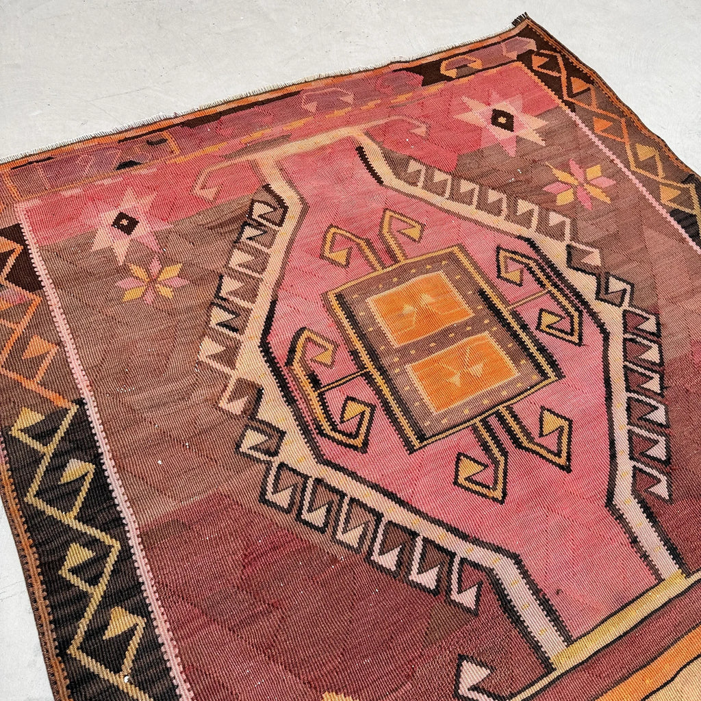 XL Vintage Turkish Accent Area Rug 5 x 12.5 ft
