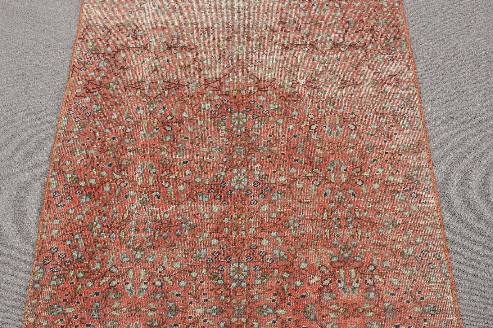 Vintage Turkish Runner Rug 2.5 x 9.3 ft