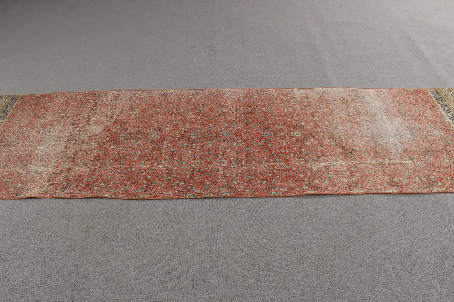 Vintage Turkish Runner Rug 2.5 x 9.3 ft