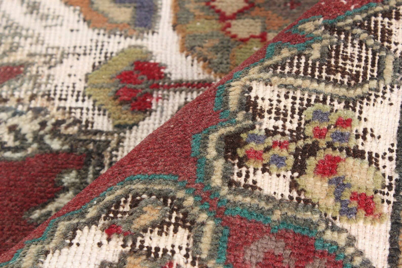Vintage Turkish Mini Rug 1.7 x 2.8 ft