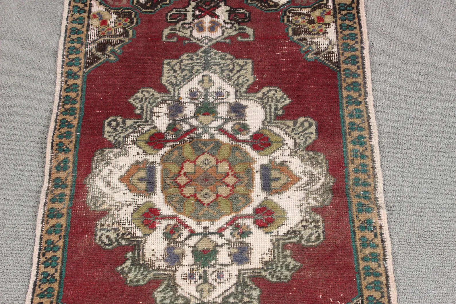 Vintage Turkish Mini Rug 1.7 x 2.8 ft