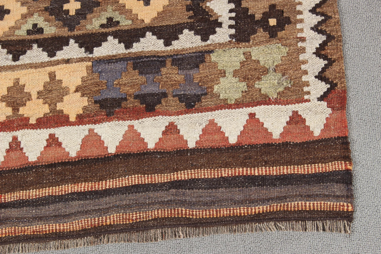Vintage Turkish Runner Rug 2.4 x 11.6 ft